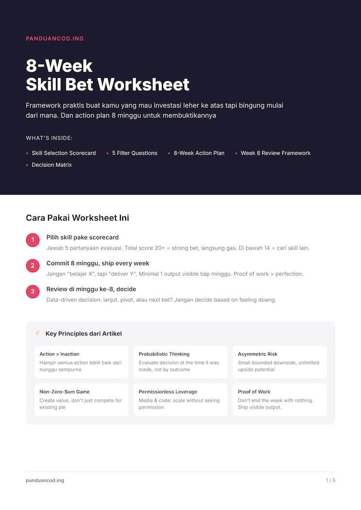 8-Week Skill Bet Worksheet preview